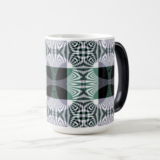 四花びらガラス輝き曼荼羅の無限のミラージュ モーフィングマグカップ (正面右)