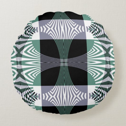 四花弁光曼荼羅の無限のミラージュ ラウンドクッション (正面)