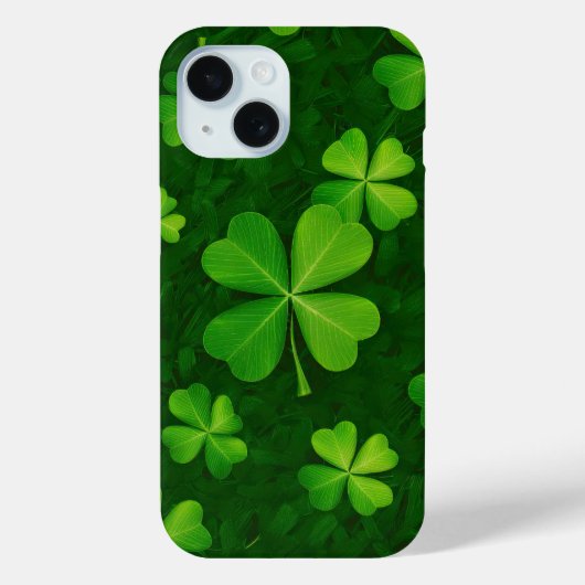 四葉のクローバー柄の携帯ケース Case-Mate iPhoneケース (裏面)