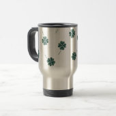 四葉クローバー緑水彩 トラベルマグ (正面左)