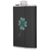 四葉クローバー緑水彩 フラスク (左)