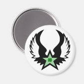 四葉クローバー翼のある星 マグネット (正面/裏面)