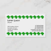 四葉クローバー-緑（白） 名刺 (裏面)