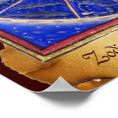 四要素の黄道シンボルや象徴星図 ポスター (角)