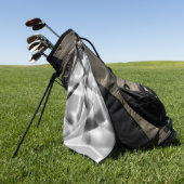 四角いアクリル板の角、灰色から白色へのグラデーション ゴルフタオル (グリーン)