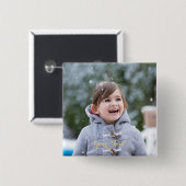 四角いカスタム写真パーソナライズされたピンの作成ボタン 缶バッジ (正面&裏面)