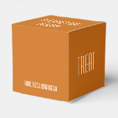 四角いカボチャのハロウィーンの好意ボックス – トリックまたはトリート フェイバーボックス (裏面サイド)