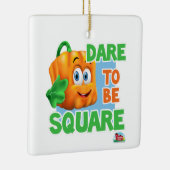 四角いカボチャをスプークリー | DARE BE SQUARE! セラミックオーナメント (右)