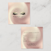 四角いギフト証明書小グリッターラッシュメイクアップ 割引カード (正面/裏面)