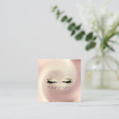 四角いギフト証明書小グリッターラッシュメイクアップ 割引カード (スタンド正面)