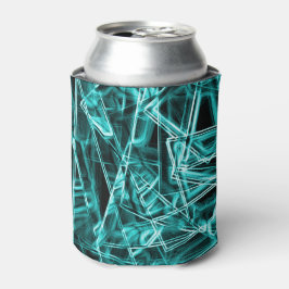 四角いコーナーとシアンまたはスカイブルーの「ネオン」スポット 缶クーラー