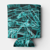 四角いコーナーとシアンまたはスカイブルーの「ネオン」スポット 缶クーラー (裏面)