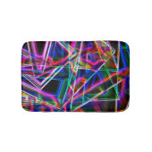 四角いコーナーとネオン色のスポット バスマット (正面)