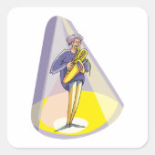 四角いステッカーでミュージシャンを目立たせる スクエアシール (正面)