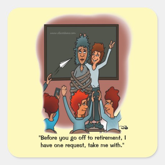 四角いステッカーで私を連れて行く スクエアシール (正面)