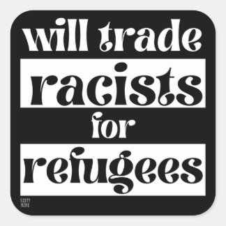 四角いステッカー"END RACISSIA 2" スクエアシール