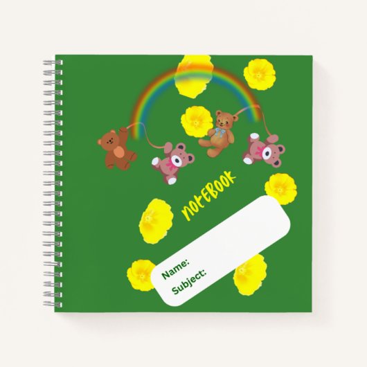 四角いスパイラルノートブック ノートブック (正面)