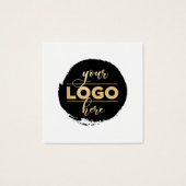 四角いバックロゴホワイトイヤリングディスプレイカード (裏面)