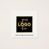 四角いバックロゴホワイトイヤリングディスプレイカード (裏面)