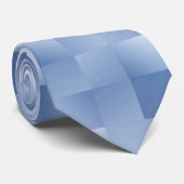 四角いパターンの夢のような青いトーン ネクタイ (ロール)