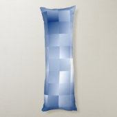 四角いパターンの夢のような青いトーン ボディピロー (裏面 (縦))