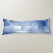 四角いパターンの夢のような青いトーン ボディピロー (正面)