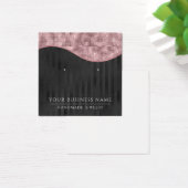 四角いピンクの黒いグレームイヤリングディスプレイカード (デスク)