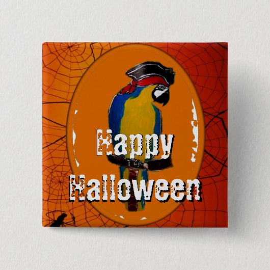 四角いボタン 缶バッジ (正面)