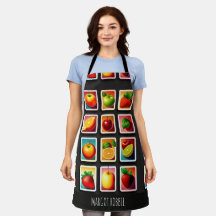 四角いボックスの果実の赤い緑のパターン