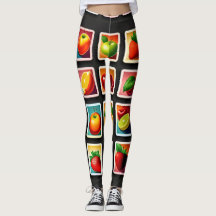 四角いボックスの果実の赤い緑のパターン