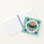 四角いポーランドルースターパターン ノートブック (内部)