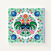 四角いポーランドルースターパターン ノートブック (裏面)