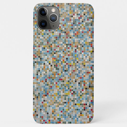 四角いモザイク数々のカラーのタイル模様（写真） Case-Mate iPhoneケース (裏面)