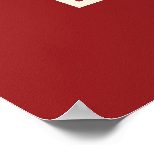 四角いロゴ二重中国の幸福結婚ズ ポスター (角)