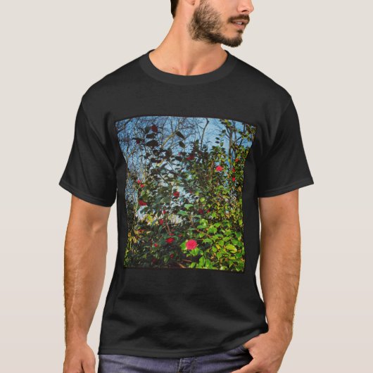 四角い写真 - モクレン茂み 01 Tシャツ (正面)