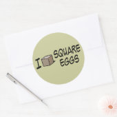 四角い卵が大好き ラウンドシール (封筒)