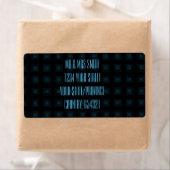 四角い受付（四角い模様）青 ラベル (インサイチュ)