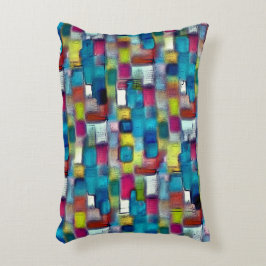 四角い図形の投げる非常に粗いカラフル アクセントクッション