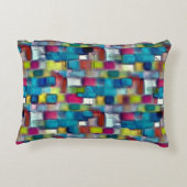 四角い図形の投げる非常に粗いカラフル アクセントクッション (裏面)