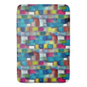 四角い図形の投げる非常に粗いカラフル バスマット (正面縦)