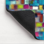 四角い図形の投げる非常に粗いカラフル マウスパッド (コーナー)