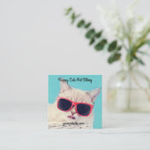 四角い形をしたペットのシッティングシッタービジネスカード スクエア名刺 (スタンド正面)