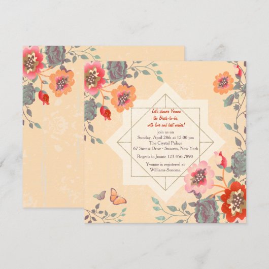 四角い招待状 招待状 (正面/裏面)