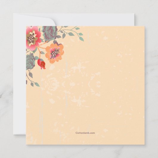 四角い招待状 招待状 (裏面)