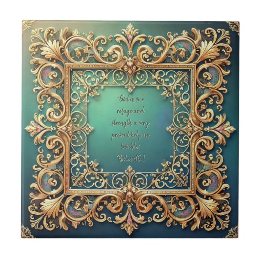 四角い映画フレームのカスタマイズ可能な聖書の詩 タイル (正面)