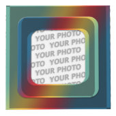 四角い枠にI +あなたの写真の色 フォトキューブ (右)