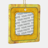 四角い枠にIV +あなたの写真 セラミックオーナメント (右)