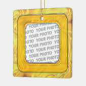 四角い枠にIV +あなたの写真 セラミックオーナメント (左)