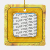 四角い枠にIV +あなたの写真 セラミックオーナメント (裏面)