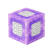 四角い枠のドット2 +写真 フォトキューブ (裏面アングル)